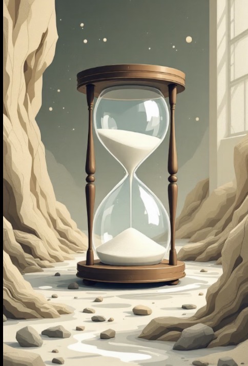 An hourglass — the time we have left